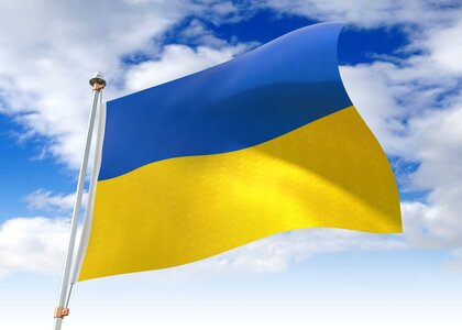 Ukrainsk flagg - Klikk for stort bilde