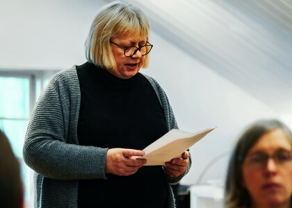 Leder for Hovedutvalget for utdanning i Innlandet fylkeskommune, Mari Gjestvang - Klikk for stort bilde