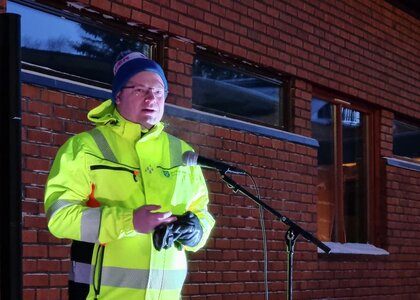Fylkesordfører Even Aleksander Hagen i Innlandet var tydelig på at en må fortsette å jobbe mot visjonen om ingen drepte og hardt skadde i trafikken. - Klikk for stort bilde