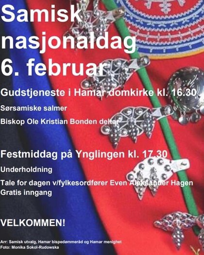 Samisk utvalg, Hamar bispedømmeråd og Hamar menighet markerer samenes nasjonaldag 6. februar - Klikk for stort bilde