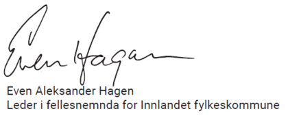 Underskrift Even Aleksander Hagen - Klikk for stort bilde