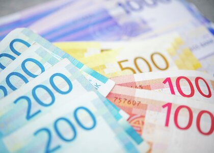 Norske pengesedler - Klikk for stort bilde